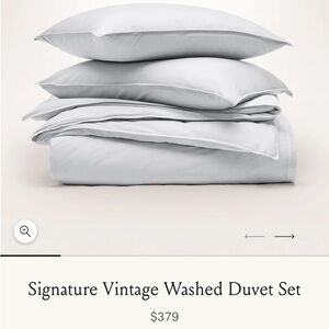 Boll & Branch Signature Vintage Washed Duvet Set Mist Full/Queen